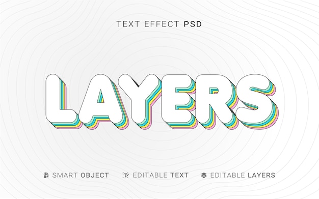Effet de texte des couches