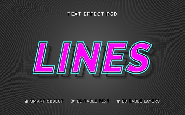Effet de texte des couches