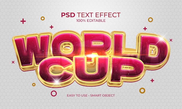 PSD effet de texte coupe du monde