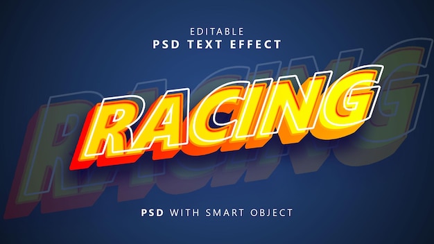 Effet de texte de course