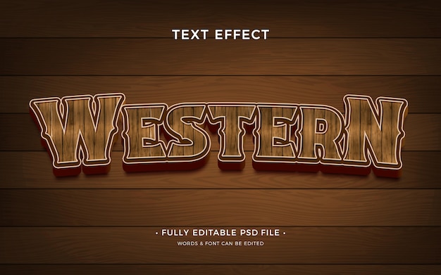 PSD effet de texte cowboy