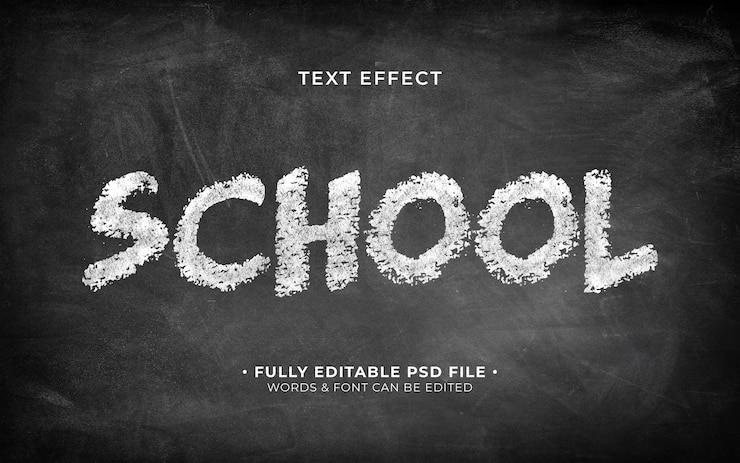 PSD effet de texte à la craie