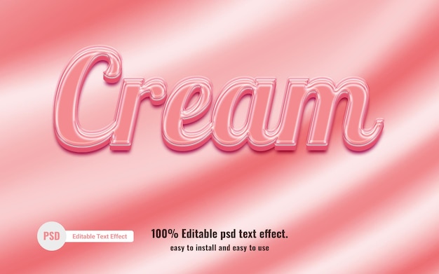 effet de texte crémeux effet de texte 3D