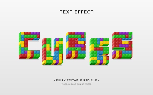 Effet De Texte Cubes