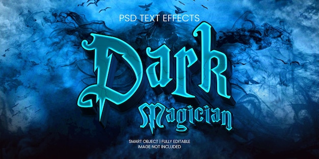 PSD effet de texte dark magician