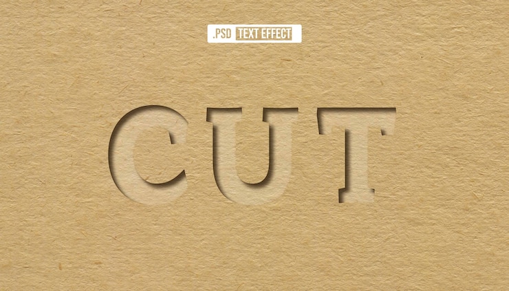 PSD effet de texte déboussé modèle modifiable effet de style de texte papier