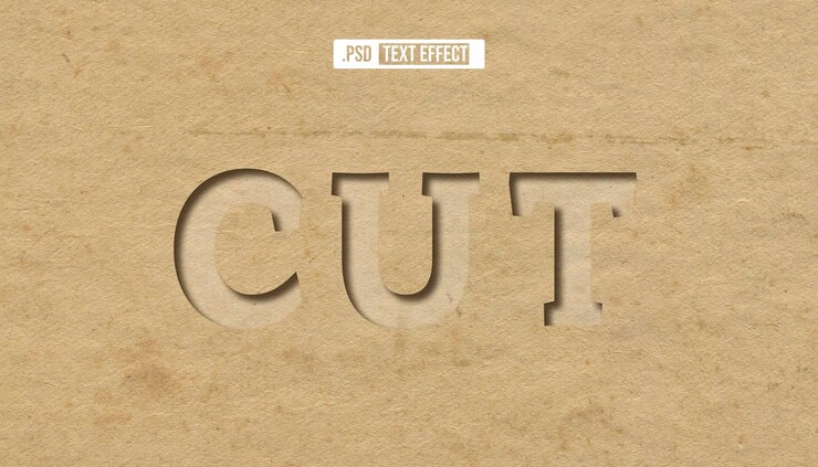 PSD effet de texte déboussé modèle modifiable effet de style de texte papier