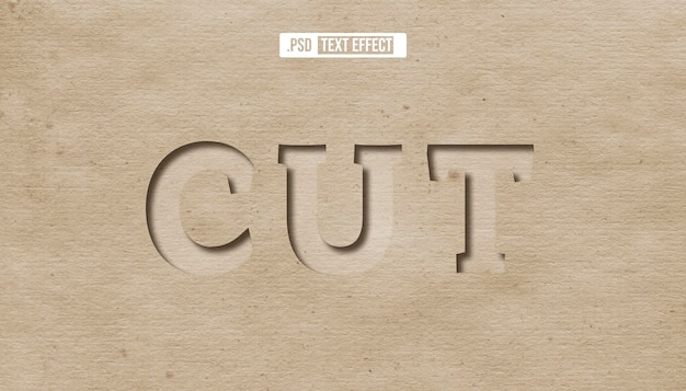 Effet de texte déboussé modèle modifiable Effet de style de texte papier