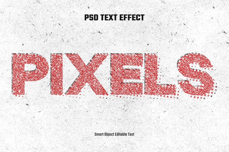 PSD effet de texte à demi-ton