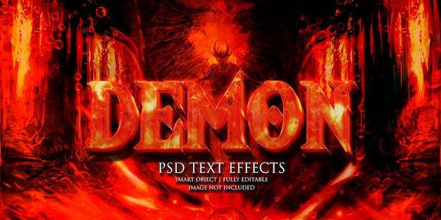 PSD effet de texte de demon