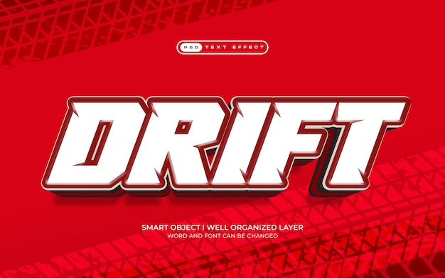 Effet de texte de dérive de dessin animé 3D