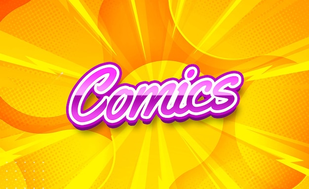 Effet de texte de dessin animé comique