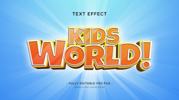 Effet de texte de dessin animé