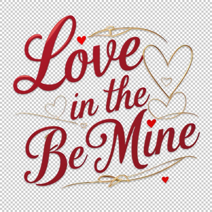 PSD effet de texte dessiné à la main pour le t-shirt du jour de la saint-valentin