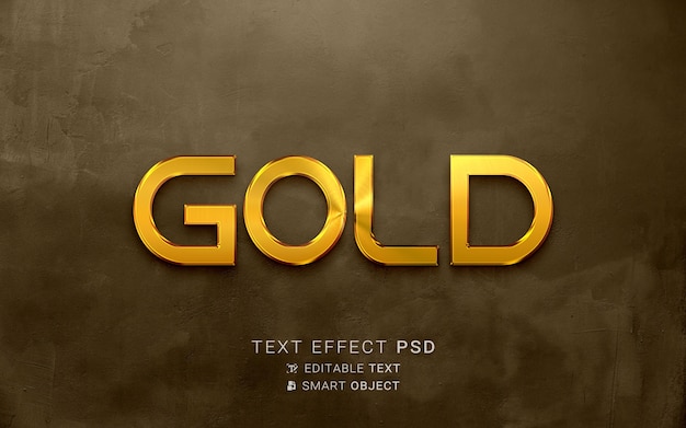 PSD effet de texte doré luxueux