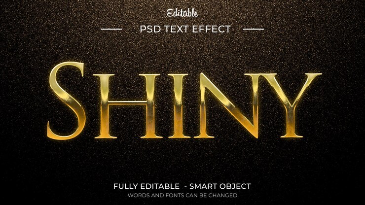 PSD effet texte doré premium effet texte éditable doré style texte brillant