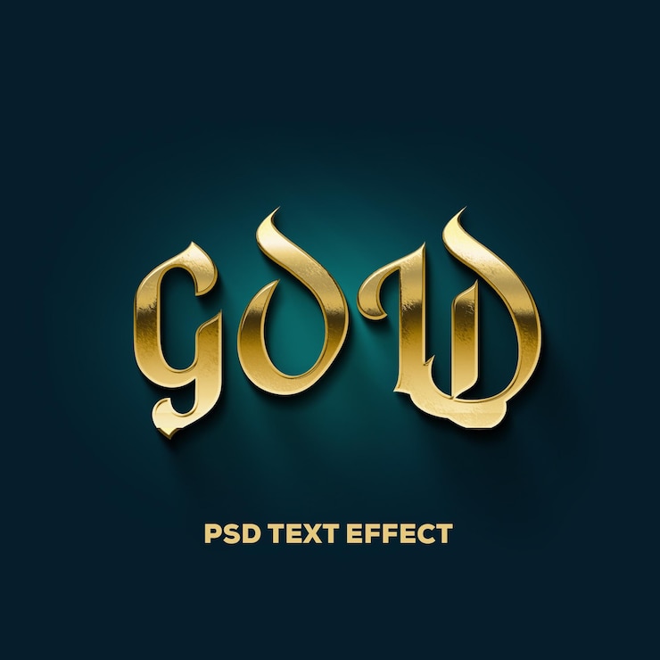 PSD effet de texte doré