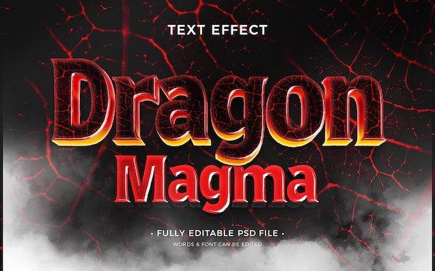 PSD effet de texte dragon