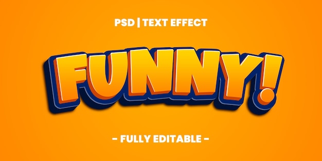 PSD effet de texte drôle 3d