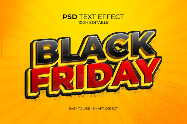 PSD effet de texte du black friday