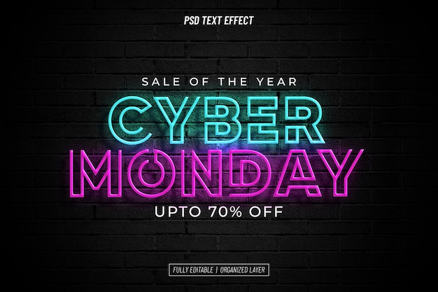 Effet de texte du cyber lundi