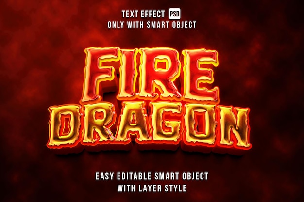 Effet De Texte Du Jeu Fire Dragon Modifiable