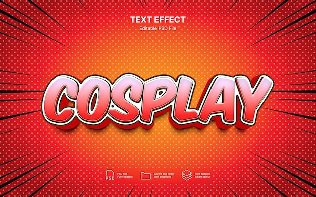 Effet de texte du jour du cosplay