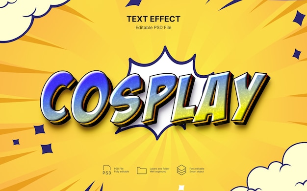 Effet de texte du jour du cosplay