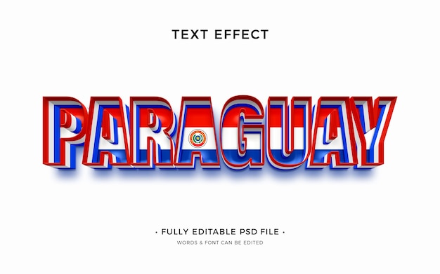 PSD effet de texte du paraguay