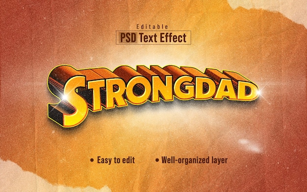 PSD effet de texte du père de stong