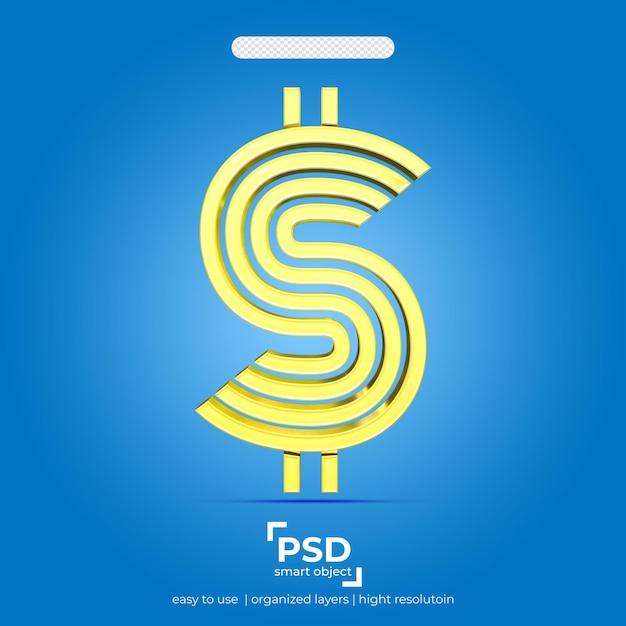 Effet De Texte Du Symbole Du Dollar De La Ligne