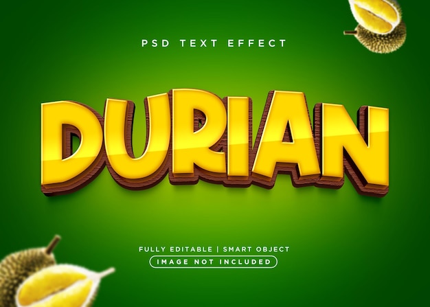 PSD effet de texte durian de style 3d