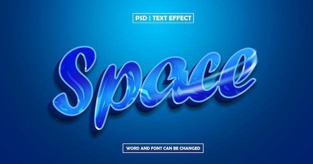 Effet de texte éditable dans l'espace 3D
