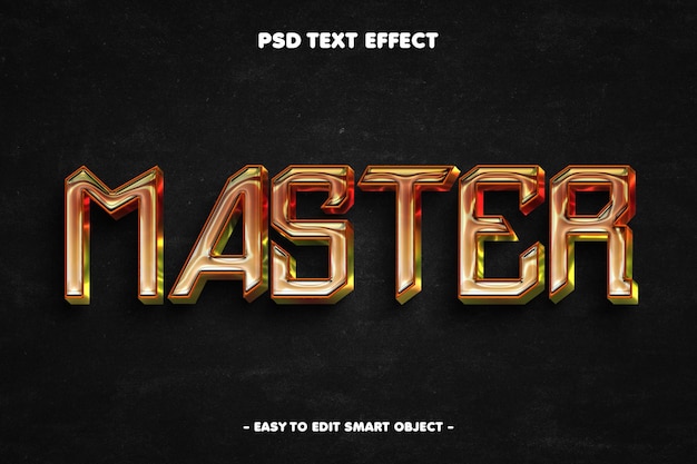 Effet de texte éditable maître d'or