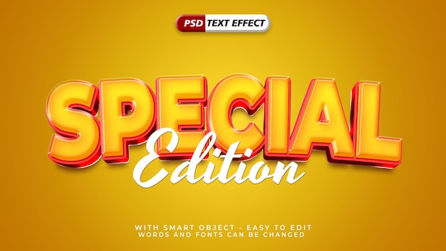 Effet de texte d'édition spéciale modifiable avec un style 3d