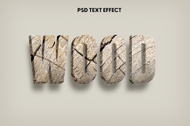 PSD effet de texte effet de texte en bois