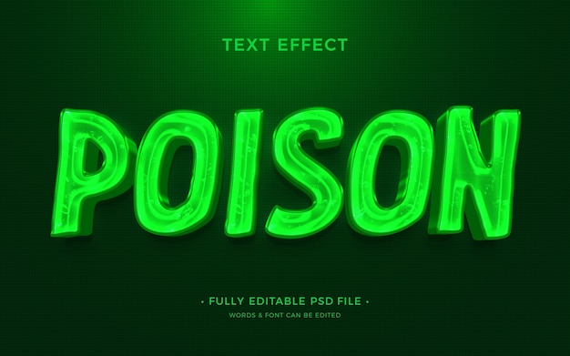 PSD effet de texte empoisonné