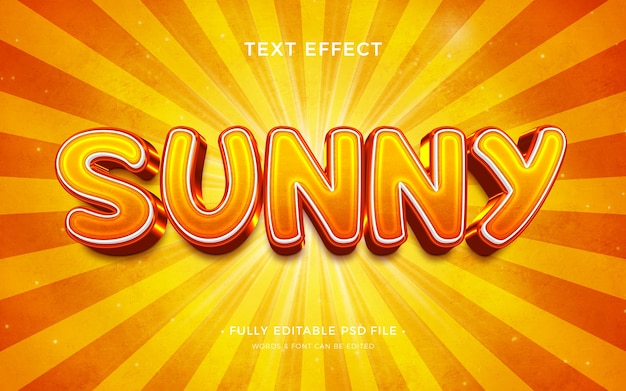 Effet de texte ensoleillé