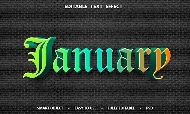 Effet de texte entièrement modifiable en 3D