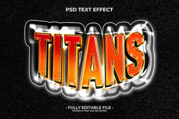 Effet De Texte Esthétique Titan Rouge