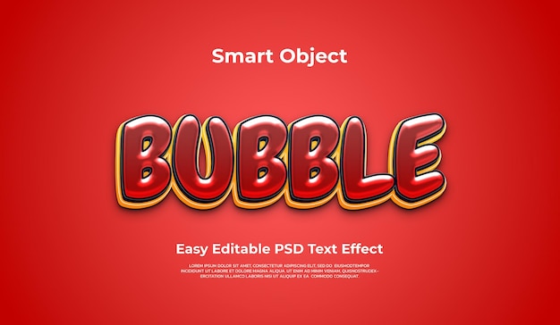 PSD effet de texte facilement modifiable