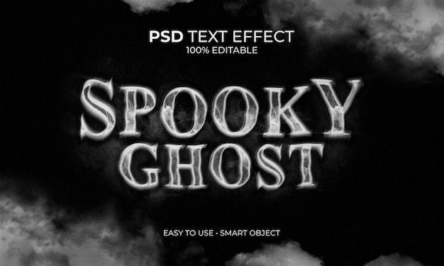 PSD effet de texte fantme spooky