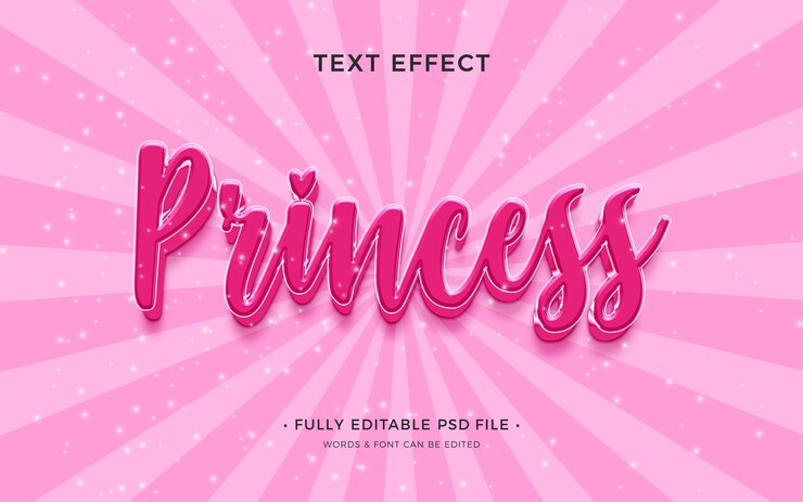 PSD effet de texte féminin rose