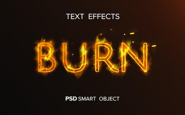 Effet de texte de feu créatif