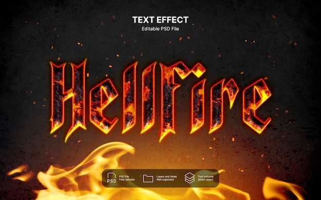 Effet de texte de feu