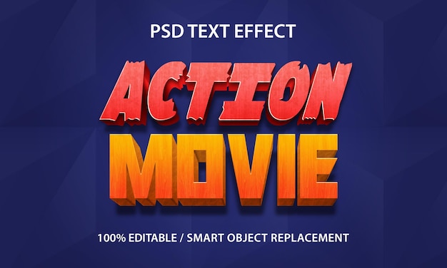 Effet De Texte Film D'action Premium
