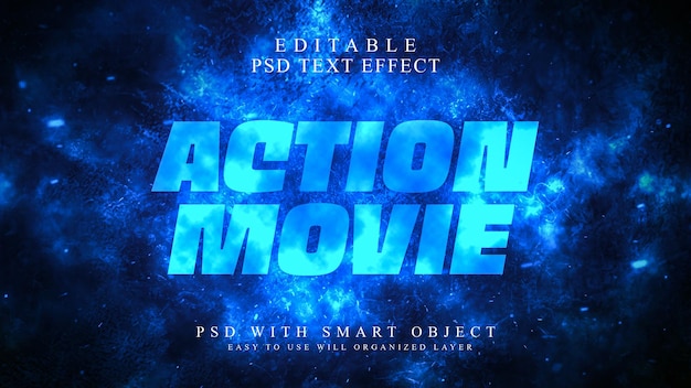 Effet De Texte De Film D'action