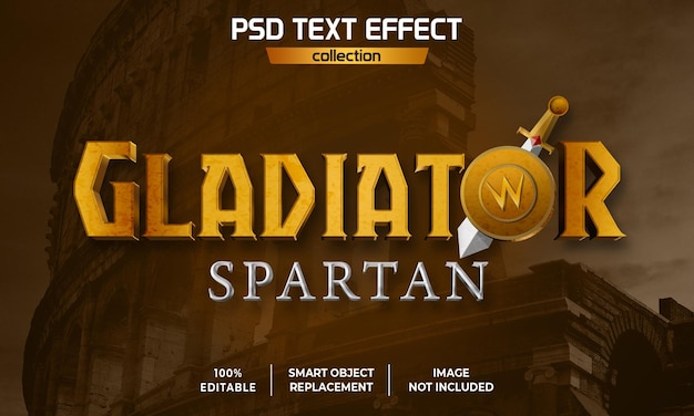 Effet De Texte De Film Galdiator Spartan