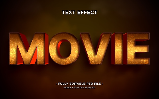 PSD effet de texte de film