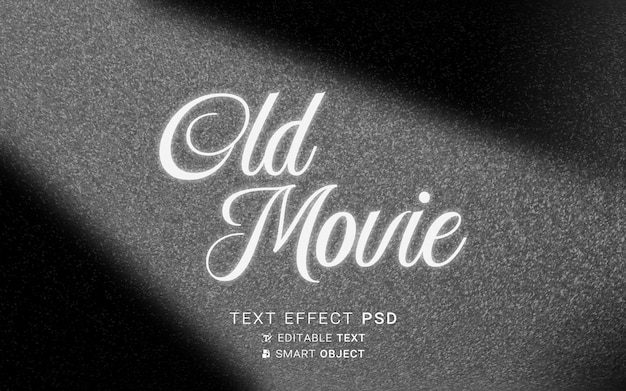 PSD effet de texte la fin de la conception du vieux film